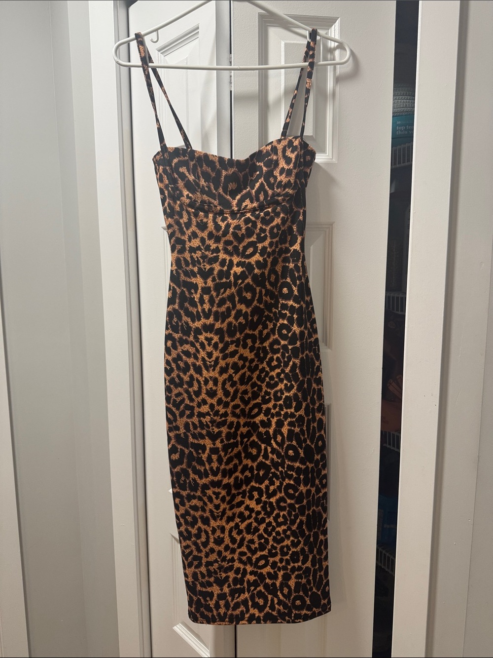 Pretty Little Thing - Leopard Print Slip Dress with Thin Straps